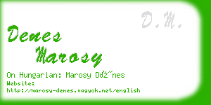 denes marosy business card